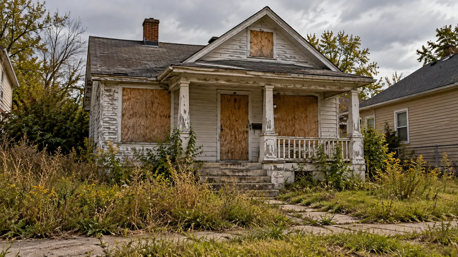 abandoned house likely vacant