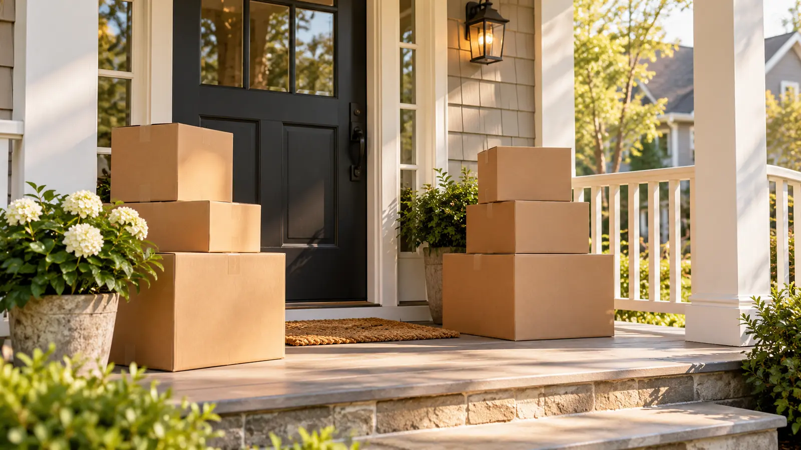 moving boxes porch likely to sell